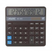 Калькулятор настольный Attache AС-333 12-разрядный черный 147x145x28 мм