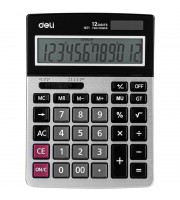 Калькулятор настольный Deli 1671 12-разрядный серебристый 185x135х39 мм