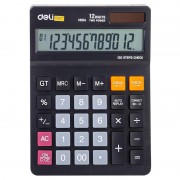 Калькулятор настольный Deli EM01420 12-разрядный черный 179х126х28 мм