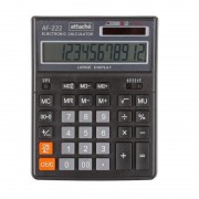 Калькулятор настольный Attache AF-222 12-разрядный черный 203x158x32 мм