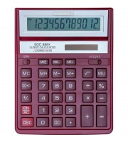 Калькулятор настольный Citizen SDC-888XRD 12-разрядный бордовый 203x158x31 мм
