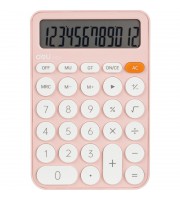 Калькулятор настольный Deli EM124 12 разрядный розовый 158х105x28 мм