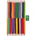 Карандаши цветные Kores Duo 24 цвета (двухсторонние) трехгранные с точилкой