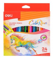 Карандаши цветные Deli ColoRun 24 цвета трехгранные
