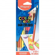 Карандаши цветные Maped Color'peps Duo Color 24 цвета двухсторонние трехгранные (829600)