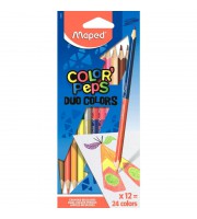 Карандаши цветные Maped Color'peps Duo Color 24 цвета двухсторонние трехгранные (829600)