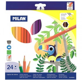 Карандаши цветные Milan 24 цвета шестигранные