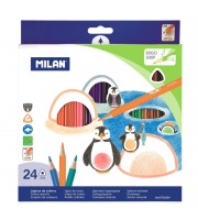 Карандаши цветные Milan 24 цвета трехгранные