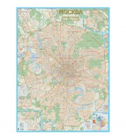 Настенная карта Москвы с каждым домом 1:21 000