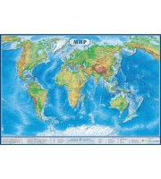 Настенная физическая карта мира 1:34 млн