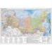 Карта настольная двусторонняя Мир и Россия 49х34 см