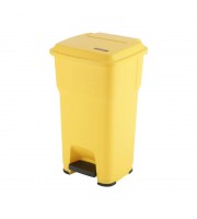 Контейнер бак для мусора и отходов Vileda Professional Гера 60 л с педалью и крышкой пластик желтый ...