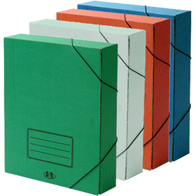 Короб архивный 75мм, резинка, картон, ассорти