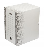 Короб архивный с клапаном OfficeSpace "Standard" плотный, микрогофрокартон, 200мм, белый, до 1800л.