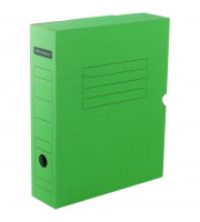 Короб архивный с клапаном OfficeSpace, микрогофрокартон, 75мм, зеленый, до 700л.