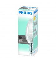 Лампа накаливания Philips 60 Вт цоколь E14 свеча (белый свет)