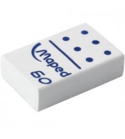 Ластик MAPED Domino 60, 28х19мм, белый