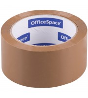 Клейкая лента упаковочная OfficeSpace, 48мм*66м, 45мкм, темная, ШК