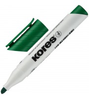 Маркер для белых досок Kores 20855 зеленый (толщина линии 3-5 мм) скошенный наконечник