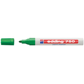 Маркер пеинт (лак) EDDING E-750 2-4мм, зеленый