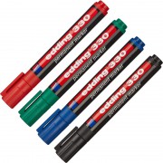 Набор маркеров перманентных Edding 4 цвета (толщина линии 1-5 мм) скошенный наконечник