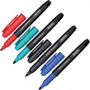 Набор маркеров перманентных Attache 4 цвета (толщина линии 1,5-3 мм) круглый наконечник