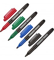 Набор маркеров перманентных 4 цвета (толщина линии 2 мм) круглый наконечник