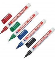 Набор маркеров перманентных Edding 404 10 штук 4 цвета (толщина линии 0.75 мм) круглый наконечник