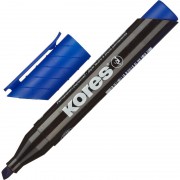Маркер перманентный Kores синий (толщина линии 3-5 мм) скошенный наконечник