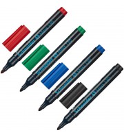 Набор маркеров перманентныхSchneider Maxx 130 4 цвета (толщина линии 1-3 мм) круглый наконечник