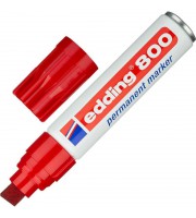 Маркер перманентный Edding 800 красный (толщина линии 4-12 мм) скошенный наконечник