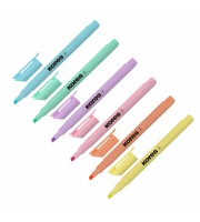 Набор текстовыделителей Kores High Liner Pastel (толщина линии 1-4 мм, 6 цветов)
