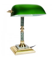 Светильник настольный из мрамора GALANT (основание-зеленый мрамор с золотистой отделкой)