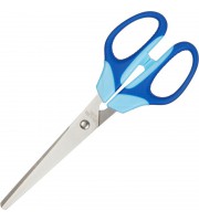 Ножницы 180 мм Attache Ergo&Soft с пластиковыми прорезиненными симметричными ручками синего цвета