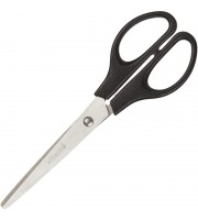 Ножницы 180 мм Attache с пластиковыми симметричными ручками черного цвета