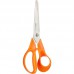 Ножницы 177 мм Attache Orange с пластиковыми анатомическими ручками оранжевого цвета