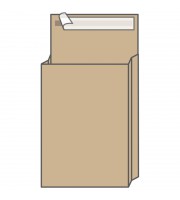 Пакет почтовый B4, KurtStrip, 250*353*40мм, коричневый крафт, отр. лента, 130г/м2 (25 шт.)