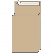 Пакет почтовый C4, UltraPac, 229*324*40мм, коричневый крафт, отр. лента, 130г/м2 (25 шт.)