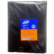 Мешки для мусора на 160 л Luscan черные (ПВД, 65 мкм, 10 штук, 90х120 см)