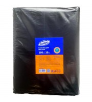 Мешки для мусора на 160 л Luscan черные (ПВД, 65 мкм, 10 штук, 90х120 см)
