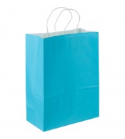 Пакет подарочный крафт 26х33х12см, 120гр, синий, GBZ087 blue