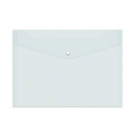 Папка-конверт на кнопке А4, 120мкр, прозрачный