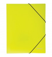 Папка на резинке Berlingo "Neon" А4, 500мкм, неоновая желтая