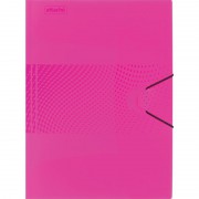 Папка на резинке Attache Digital А4+ 18 мм пластиковая до 200 листов розовая (толщина обложки 0.45 м ...