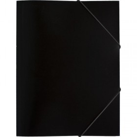 Папка на резинках Attache Economy A4 35 мм пластиковая до 300 листов черная (толщина обложки 0.5 мм) ...