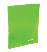 Папка c зажимом Berlingo "Neon", 17мм, 700мкм, неоновая зеленая