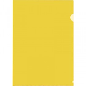 Папка-уголок Attache A4 пластиковая 180 мкм желтая (10 штук в упаковке)