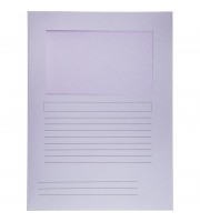 Папка-уголок с окном Attache А4+ картонная 230 г/кв.м сиреневая (10 штук в упаковке)