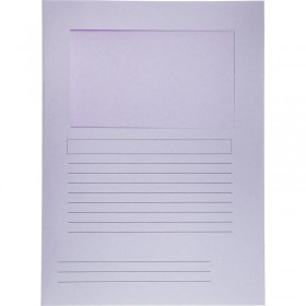 Папка-уголок с окном Attache А4+ картонная 230 г/кв.м сиреневая (10 штук в упаковке)