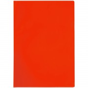Папка-уголок OfficeSpace, A4, 100мкм, прозрачная красная
